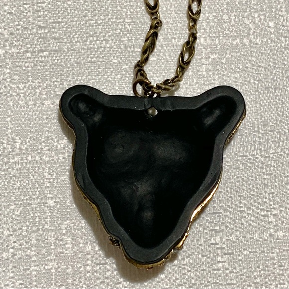 Rhinestone Encrusted Leopard Necklace - Picture 5 of 7